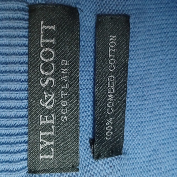 Lyle & Scott men's long sleeve pullover knit sweater, pit to pit 24", length 29" - Picture 5 of 6